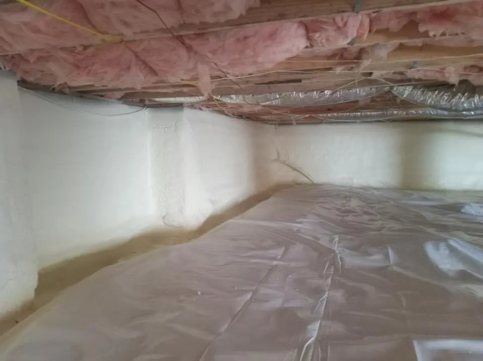Crawl space encapsulation with closed-cell spray foam for Roof Waterproofing in Boaz